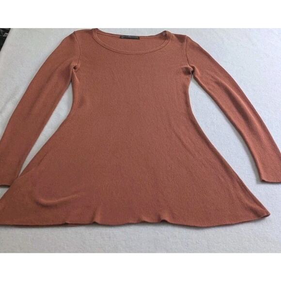 Peruvian Connection Top Avignon Orange Rust Tunic Cotton Modal Shirt Lightweight - Picture 1 of 8